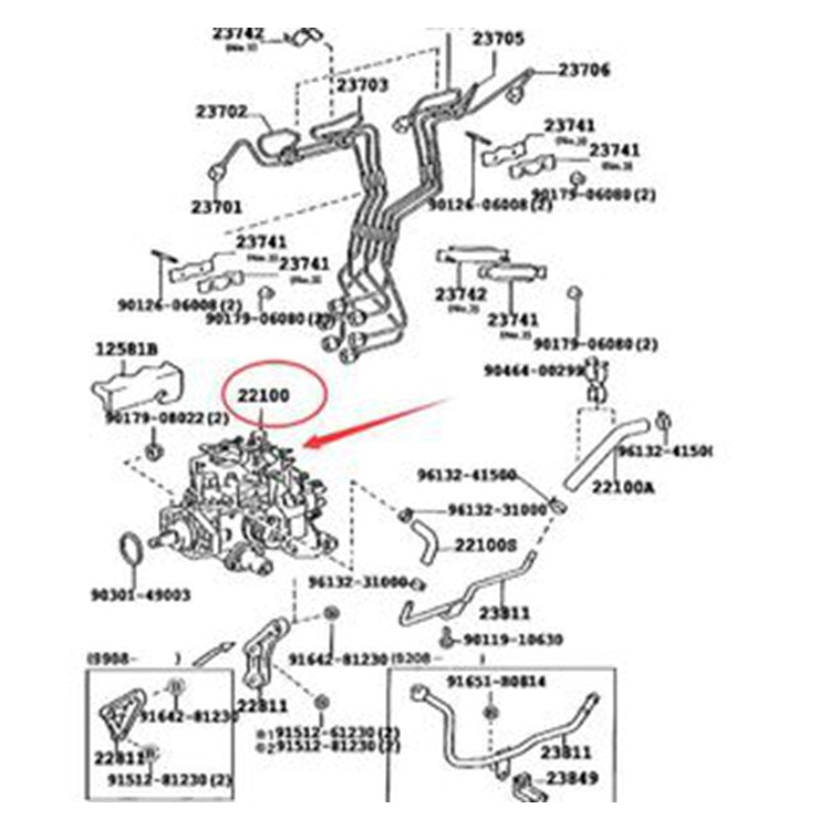 Denso Fuel Injection Pump 096000-8320 22100-17630 for Toyota Engine 1HZ