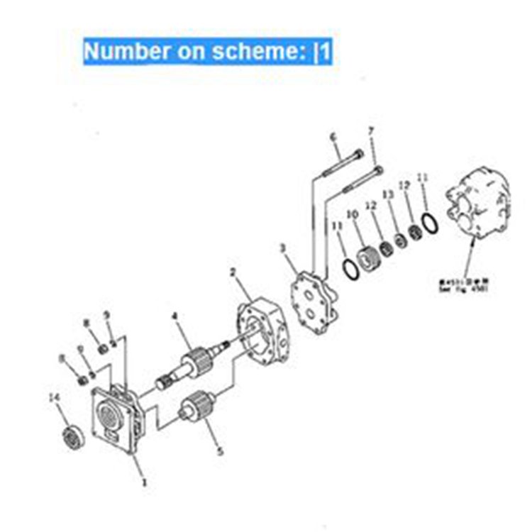 For Komatsu Bulldozer D60A-8 D60E-8 D60F-8 D60P-8 Hydraulic Pump ASS'Y 07430-72301