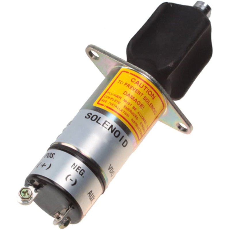 1504-12A7U1B1S2 Diesel Stop Solenoid For Yanmar Woodward 12V 2 Terminals