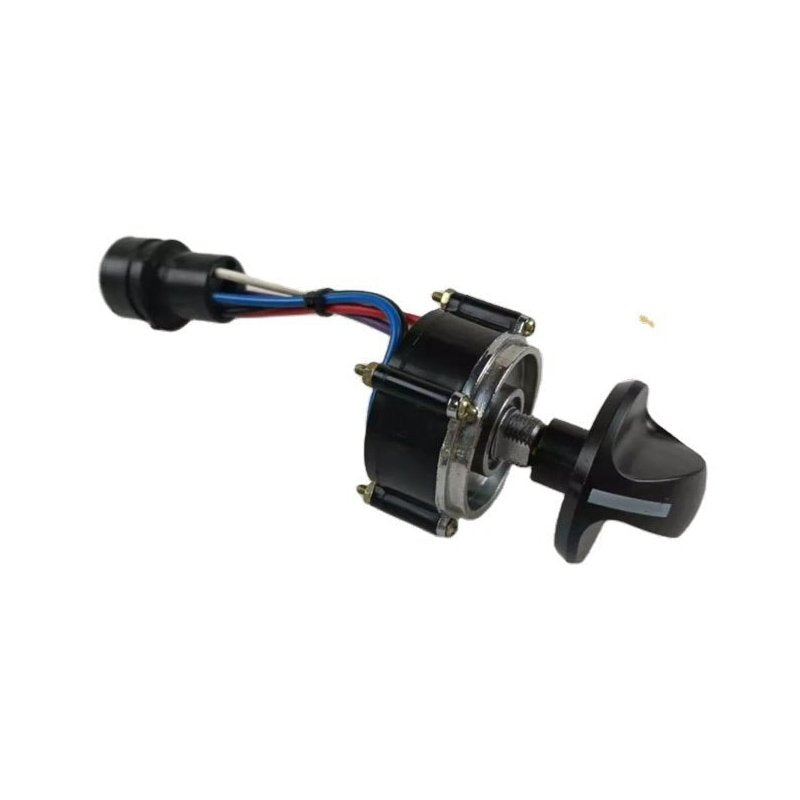 7Y-5465 Throttle Rotary Knob Switch With Round Plug For Cat Caterpillar 320C 320D E320C E320D Excavator