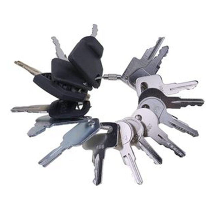 18 Pcs Ignition Key for JLG JCB Snorkel Genie Skyjack Terex Caterpillar CAT Heavy Equipment