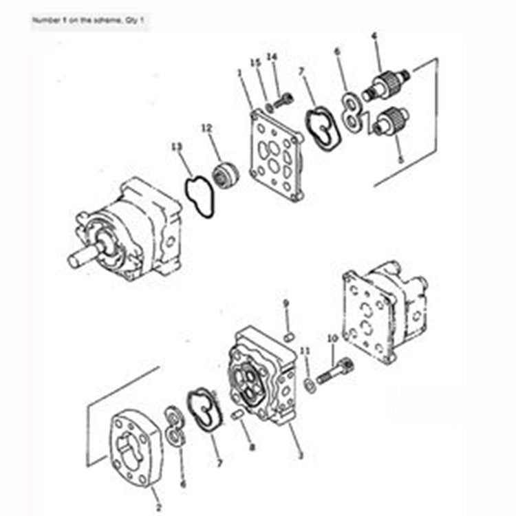 For Komatsu Excavator PC20-7 PC10-7 PC15-3 Hydraulic Pump 705-41-08070