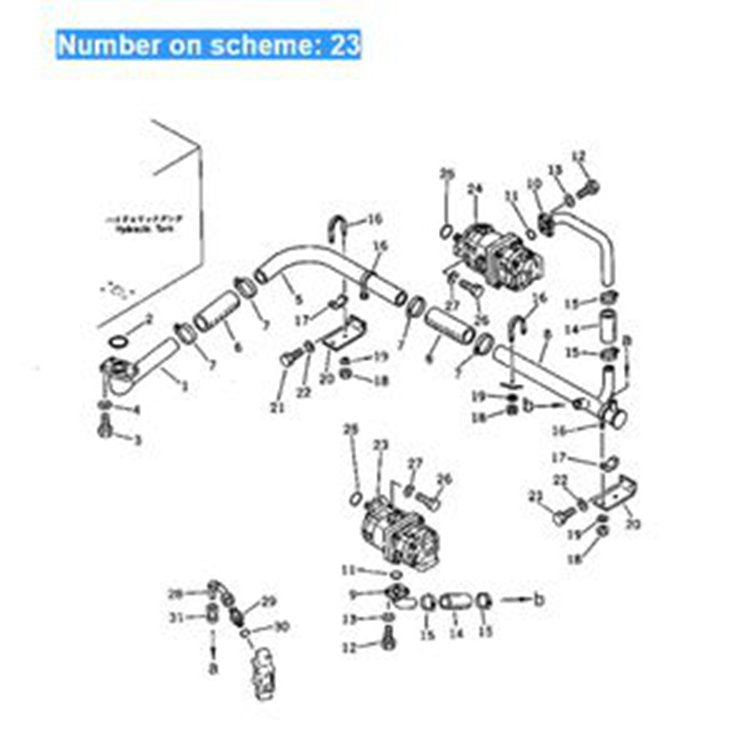 For Komatsu Excavator PC80-1 Hydraulic Pump 705-52-20050