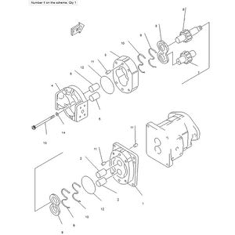 For Komatsu Grader GD705A-4A GD705A-4 GD705A-3A GD705A-3 Hydraulic Pump 705-52-20090 705-52-20160