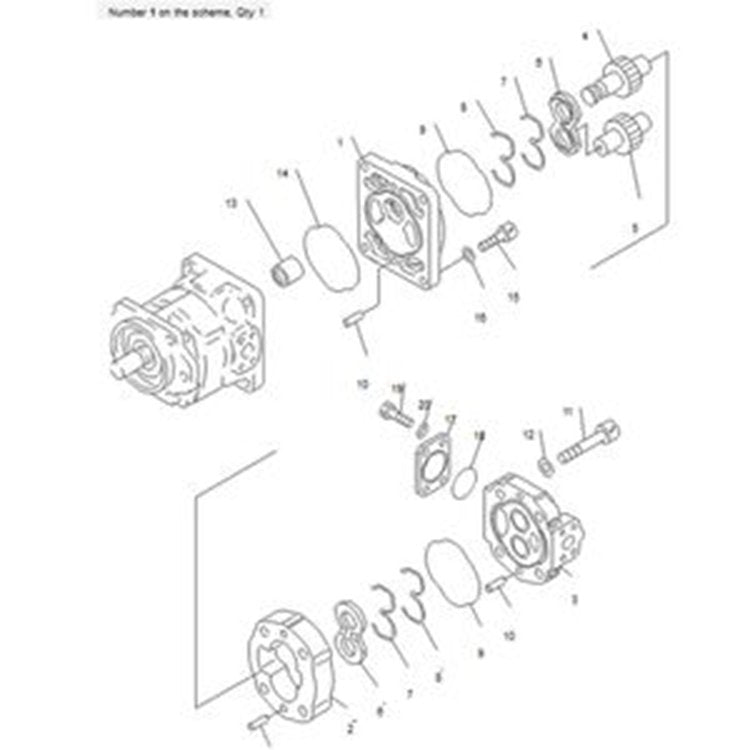 For Komatsu Dump Truck HD255-5 Hydraulic Pump 705-52-30360