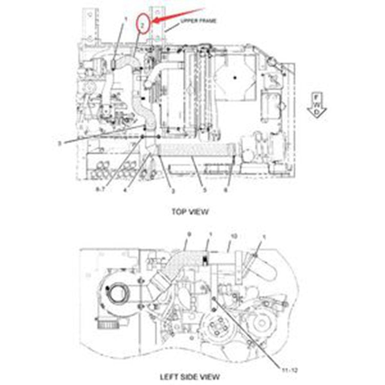 Air Hose 190-5851 for Caterpillar CAT E312C 312C 314C Excavator 3064 Engine