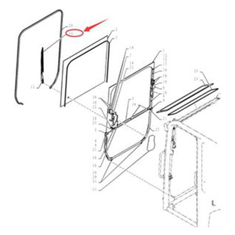 Wiper Blade PY02C01105P1 for Kobelco SK025-2 SK030-2 SK035-2 SK55SRX Excavator