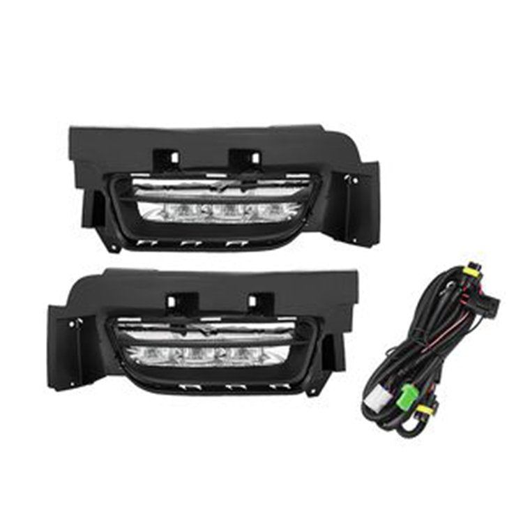 1 Set Bumper LED Fog Light DRL Driving Lamp Cover Fit 68214427AB 68214428AB for Dodge Charger 2015 2016 2017 With Wiring Harness