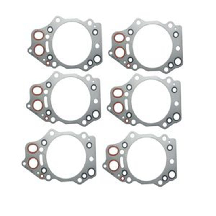 6pcs Engine Cylinder Head Gasket 6210-17-1813 for Komatsu Engine 6D140 S6D140