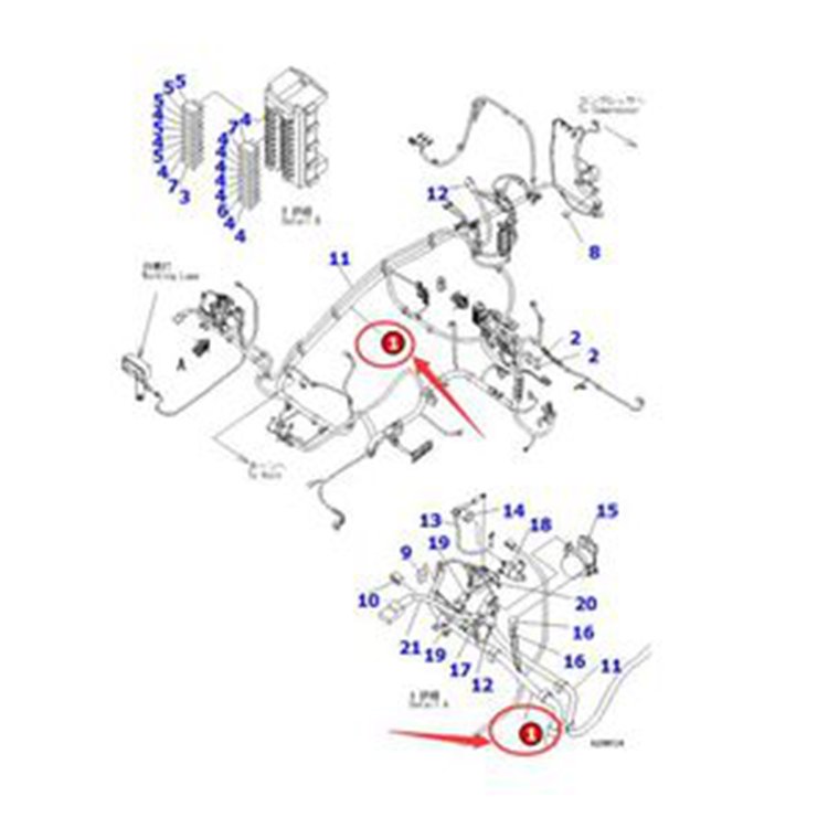 Wiring Harness 206-06-K1184 for Komatsu PC240NLC-8K PC240LC-8K PC290NLC-8K PC290LC-8K Excavator