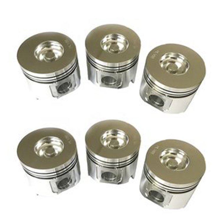 6 Pcs Pistons 65.02501-0418 for Doosan 155LC-V 230LC-V 175LC-V 140W-V 210W-V Excavator