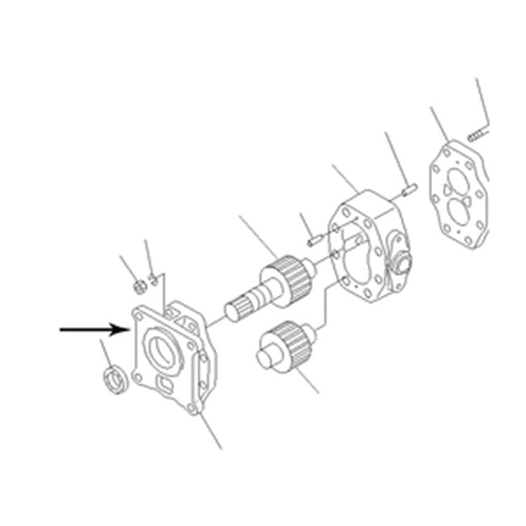 For Komatsu Pipelayer D355C-3 Mission Pump Ass'y 07434-72201 07434-72202