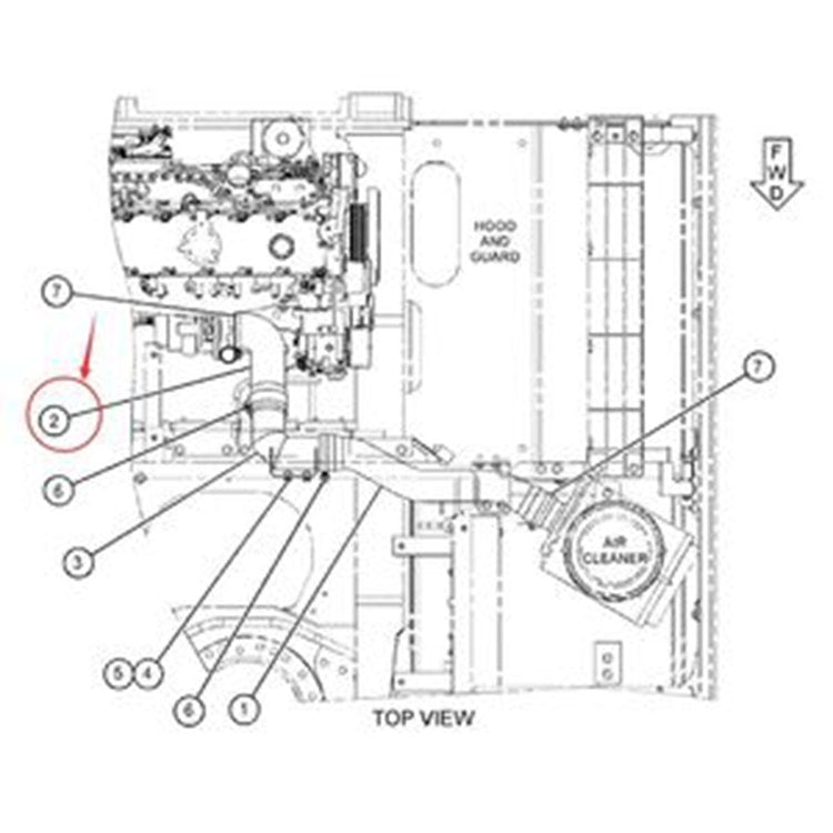 Air Hose 416-4457 for Caterpillar CAT 326D2 329D2 E329D2 330D2 Excavator C7.1 Engine