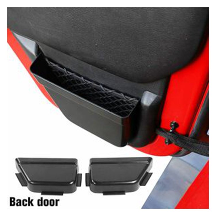 2 Pcs Back Door Side Insert Storage Box Door Organizer Pockets for Jeep Wrangler JK JKU 2011-2018