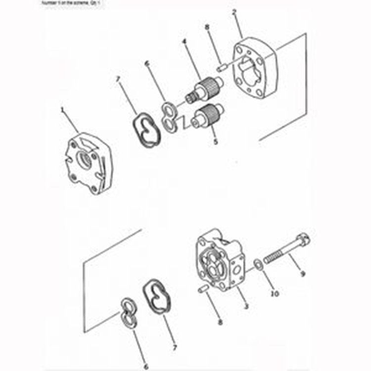 For Komatsu Wheel Loader WA30-5 WA30-5-X Hydraulic Pump 705-40-01320