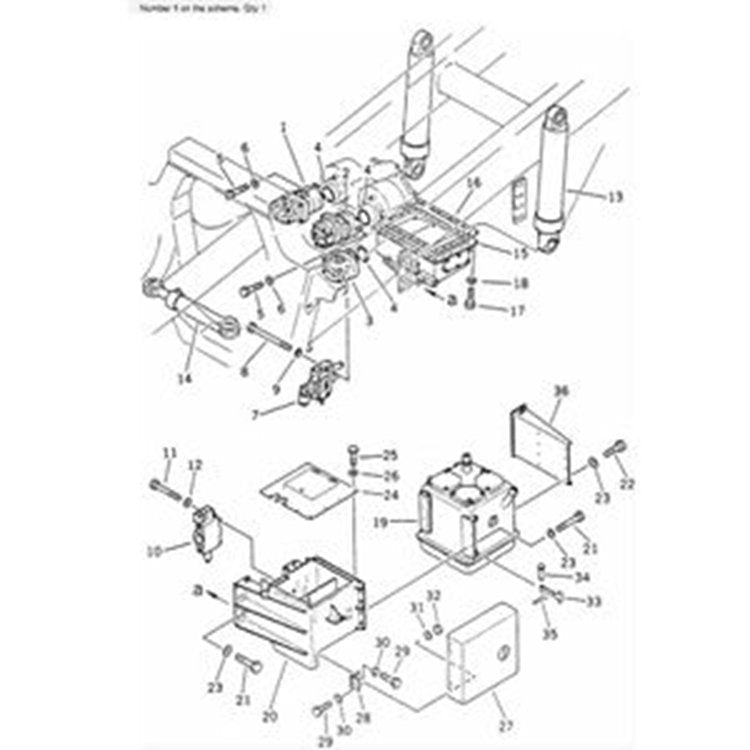 For Komatsu Dump Truck HD325-5 HD325-3 HD320-3 Hydraulic Pump 705-52-30040