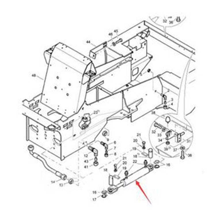 Roller Steering Cylinder 05850342 for Bomag BW213DH-3