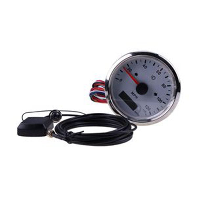 Universal GPS Speedometer 125MPH Odometer Adjustable for Boat Car Truck Motorcycle 3 3/8 12V 24V with Backlight