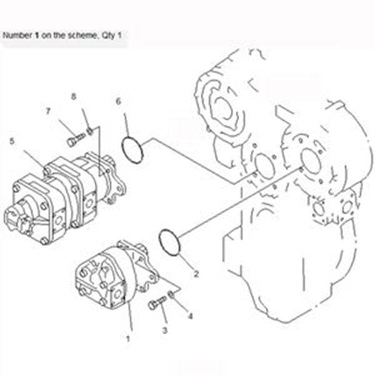 For Komatsu Bulldozer D575A-3 D575A-2 Hydraulic Pump 705-21-46020