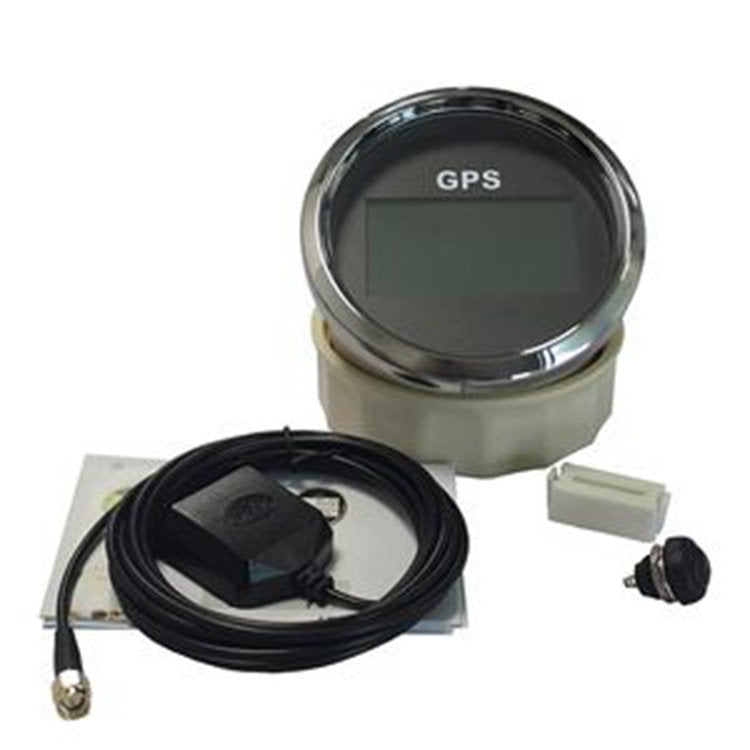 85mm Digital GPS Speedometer LCD Speed Gauge Odometer Course Overspeed Alarm Mileage Adjustable 7 Backlights