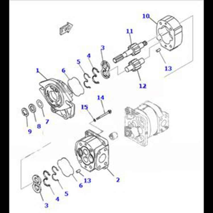 For Komatsu Wheel Loader WA600-6 WD600-6 WA600-6R Hydraulic Pump 705-51-12090