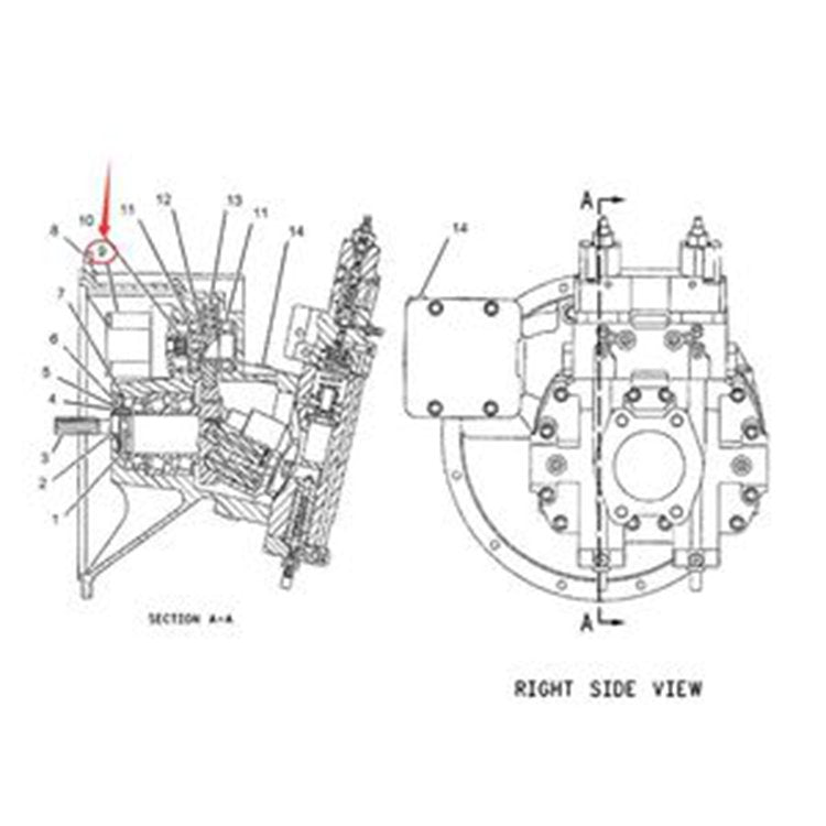 Gear Pump 5I-4407 for Caterpillar CAT 330 330L 330LN Excavator 3306 Engine