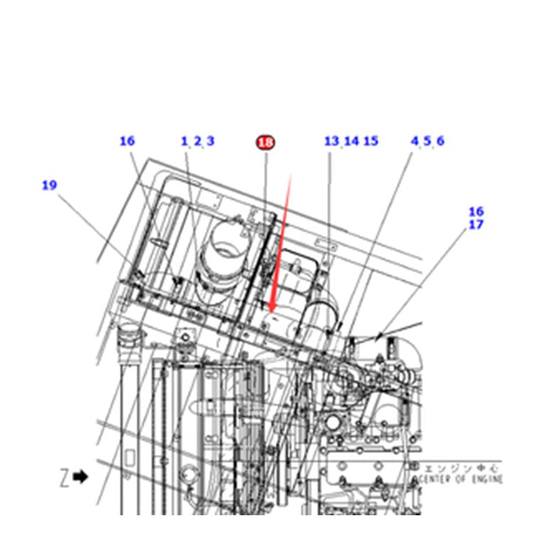 Air Intake Hose 6743-11-4720 for Komatsu Crawler Carriers CD110R Excavator PC200-7 PC220-7