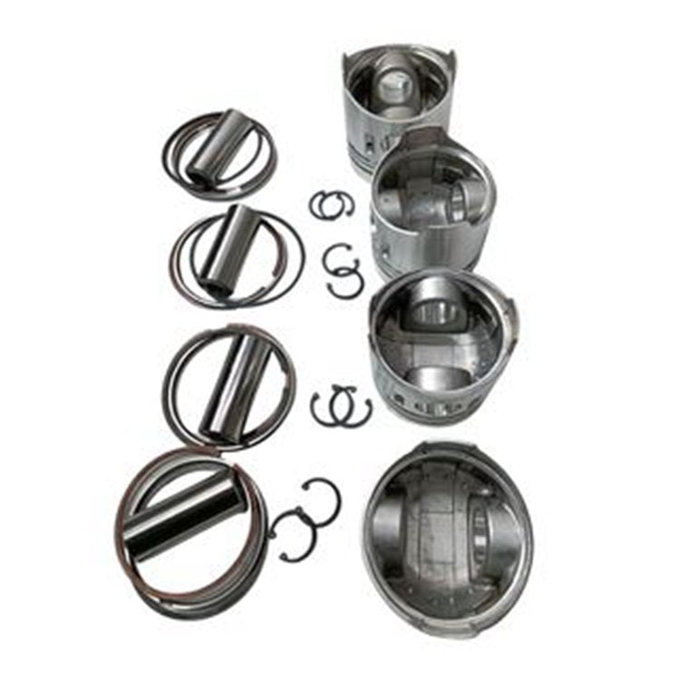 4 Cyls STD Piston Set Kit With Ring for Mitsubishi 4D32 Engine Caterpillar CAT E40B E70B E311B