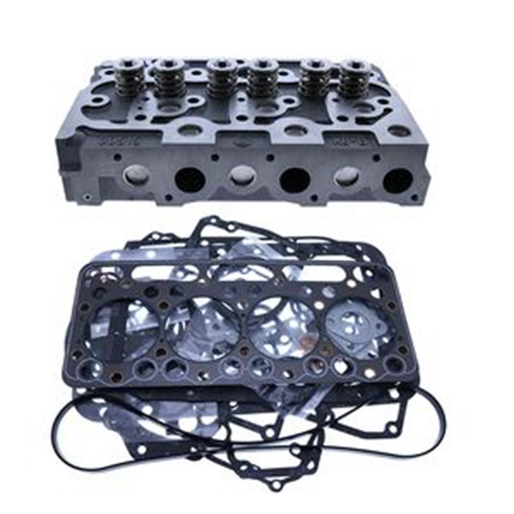 Complete Cylinder Head With Valves + Full Gasket Kit for Kubota D1402 Engine