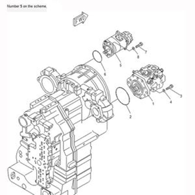 For Komatsu Grader GD555-3A GD555-3C GD655-3A GD655-3C Hydraulic Pump 705-52-21160