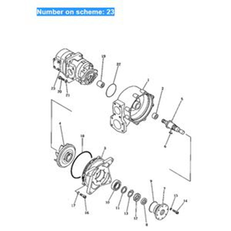 For Komatsu Excavator PC200-2 PC200LC-2 PC220-2 PC220LC-2 Hydraulic Pump 705-51-10020