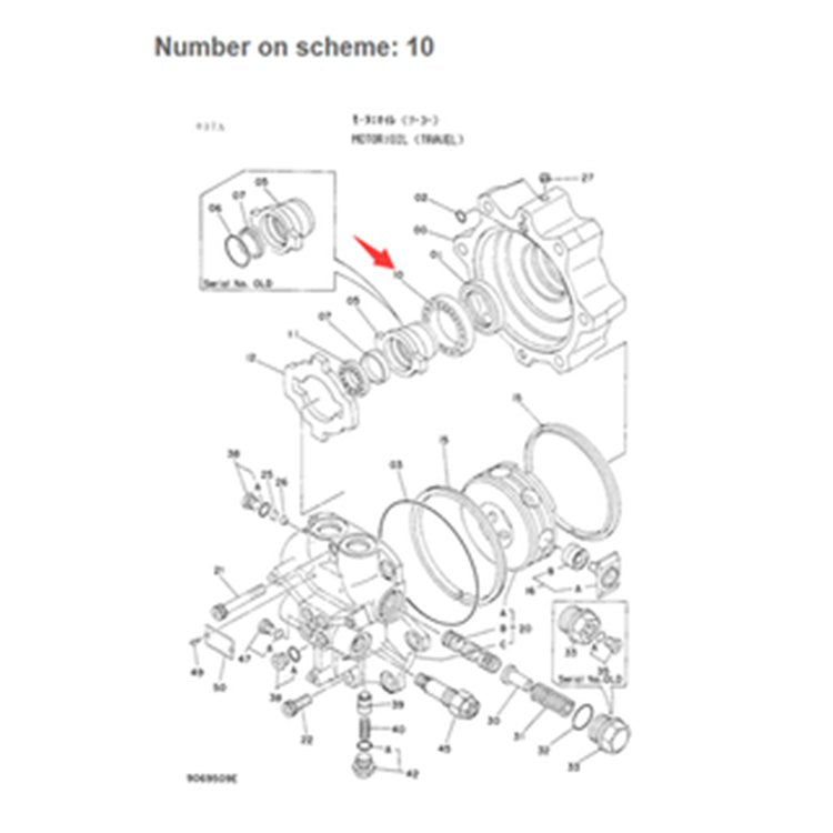 For Hitachi Excavator EX75UR EX90 Travel Motor Ball Bearing 4193402