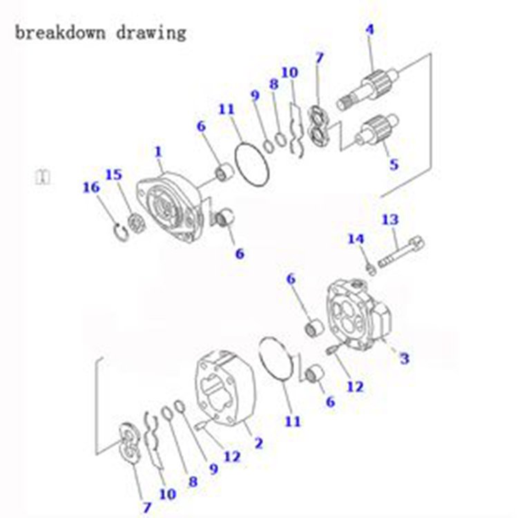 For Komatsu Wheel Loader WA500-6 WA500-6R Hydraulic Pump 705-52-31230