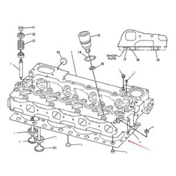 Cylinder Head Gasket 7N8022 for Caterpillar 3304 3304B Excavator CAT 215 215B 215C 215D 219 219D 225 225B 225D 229 229D E240 EL240