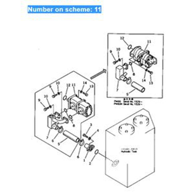 For Komatsu Excavator PW60-1 Hydraulic Pump 705-52-20010