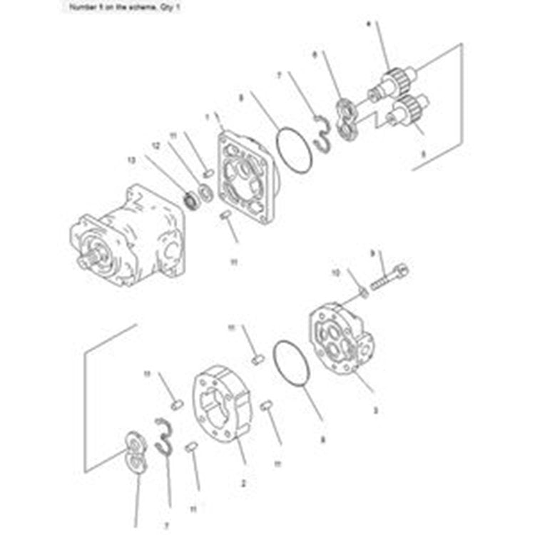 For Komatsu Dump Truck HD605-5 HD605-7 HD465-7 HD465-5 Hydraulic Pump 705-52-31010