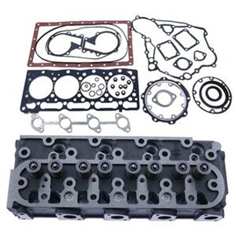 Complete Cylinder Head & Full Gasket Kit for Kubota V1505 Engine