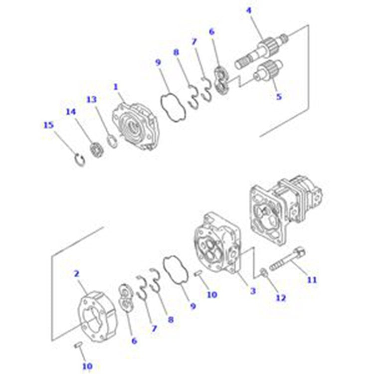 For Komatsu Dump Truck HM350-1 HM350-1L Hydraulic Gear Pump 705-56-33050