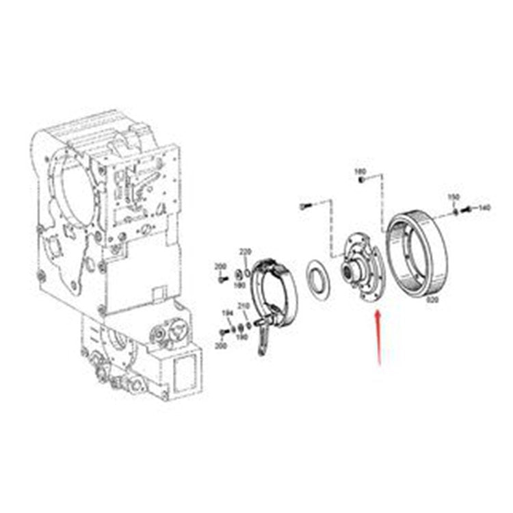 Parking Brake Flange 4644309808 for ZF Transmission Gearbox 4WG180 4WG200 SDLG Wheel Loader LG958L