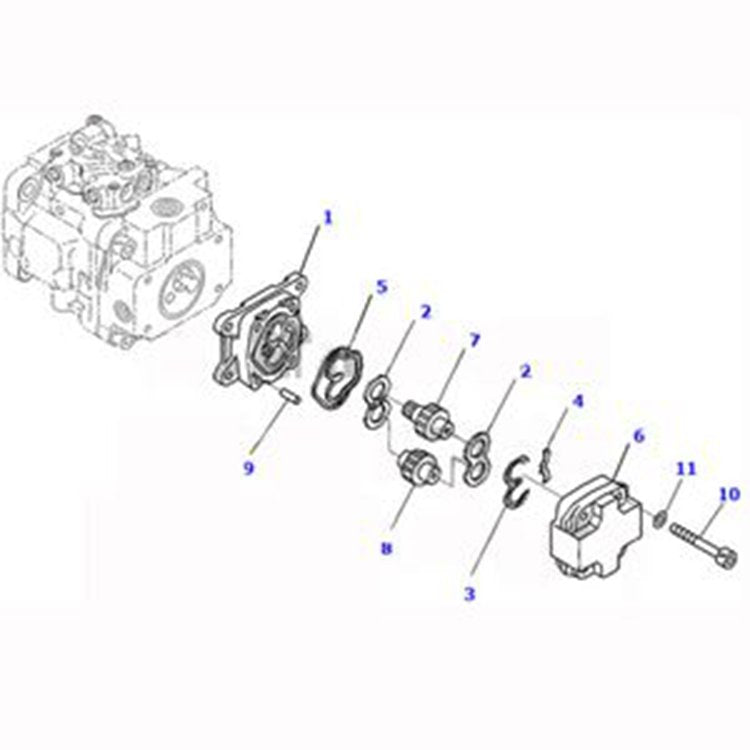 For Komatsu Excavator PC27MR-2 PC27MR-3 PC30MR-2 PC30MR-3 PC30UU-3 Gear Pump 705-41-02700