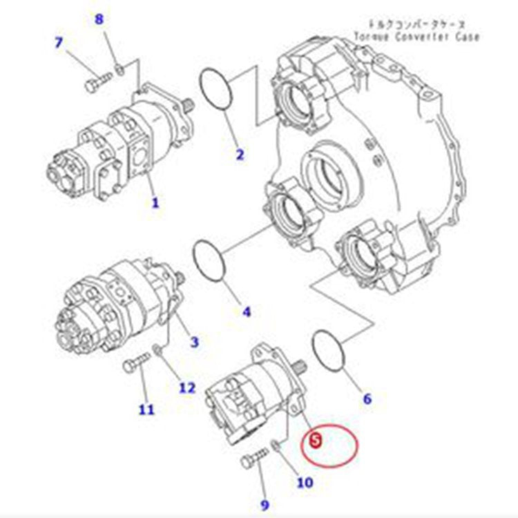 Hydraulic Pump 705-95-01020 for Komatsu HM300-2R HM300-2 HM250-2 Dump Truck