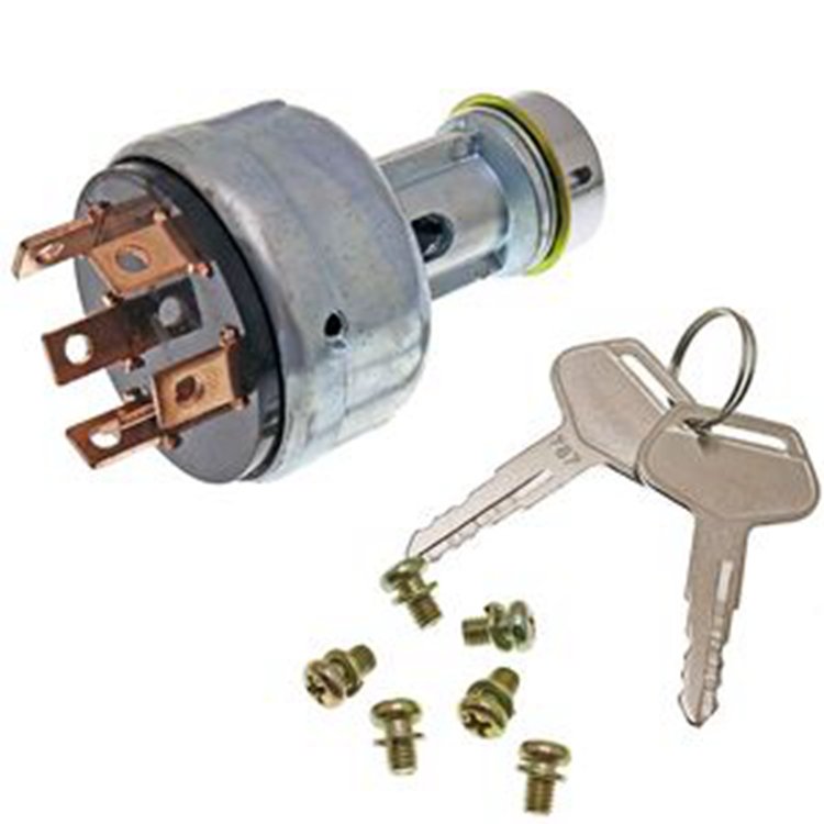 Ignition Starter Switch 08086-10000 With Keys for Komatsu Roller JT150-1 JV100WA-2 JV100WP-2 JV130WH-1 Crane LW100-1H LW100-1X LW250L-1H LW250L-1X