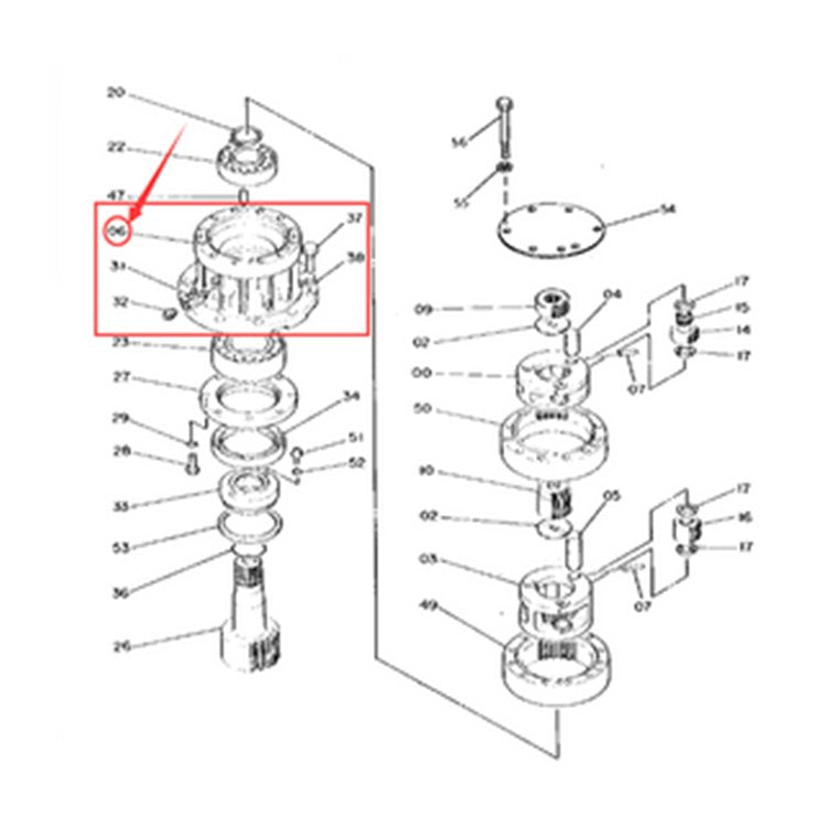 Swing Drive Gearbox TH110383 for John Deere 70D Excavator