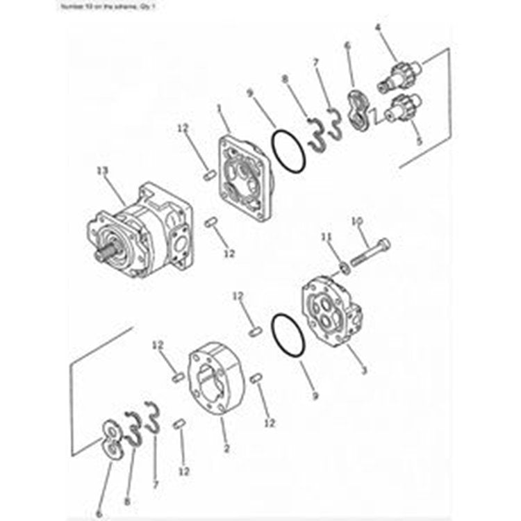 For Komatsu Wheel Loader WA400-1 WA380-1 WA420-1 Hydraulic Pump 705-12-38211