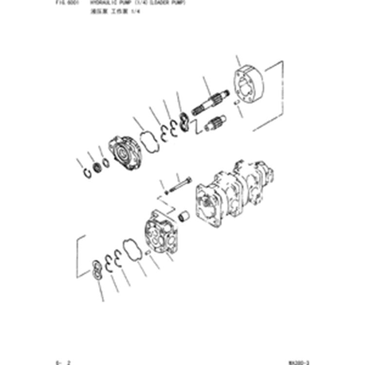 For Komatsu Wheel Loader WA380-DZ-3 WA380-3 Hydraulic Pump 705-11-38240