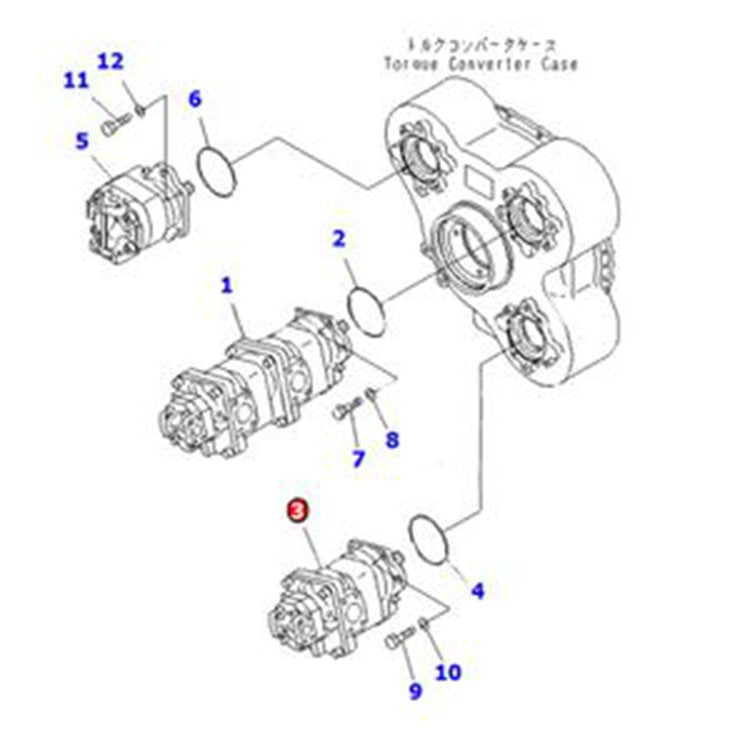 For Komatsu Dump Truck HM350-1 HM350-1L Hydraulic Gear Pump 705-52-31210