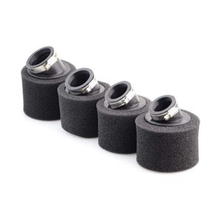 4 Pcs 35 38 42 48mm Bent Angled Double Foam Pod Air Filter for Racing Motorcycle Scooter Bike Dirt Pit ATV