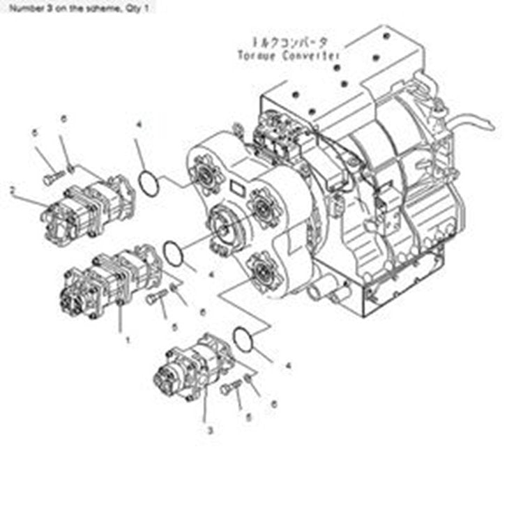 For Komatsu Dump Truck HD605-7 HD465-7 Hydraulic Pump 705-52-31170