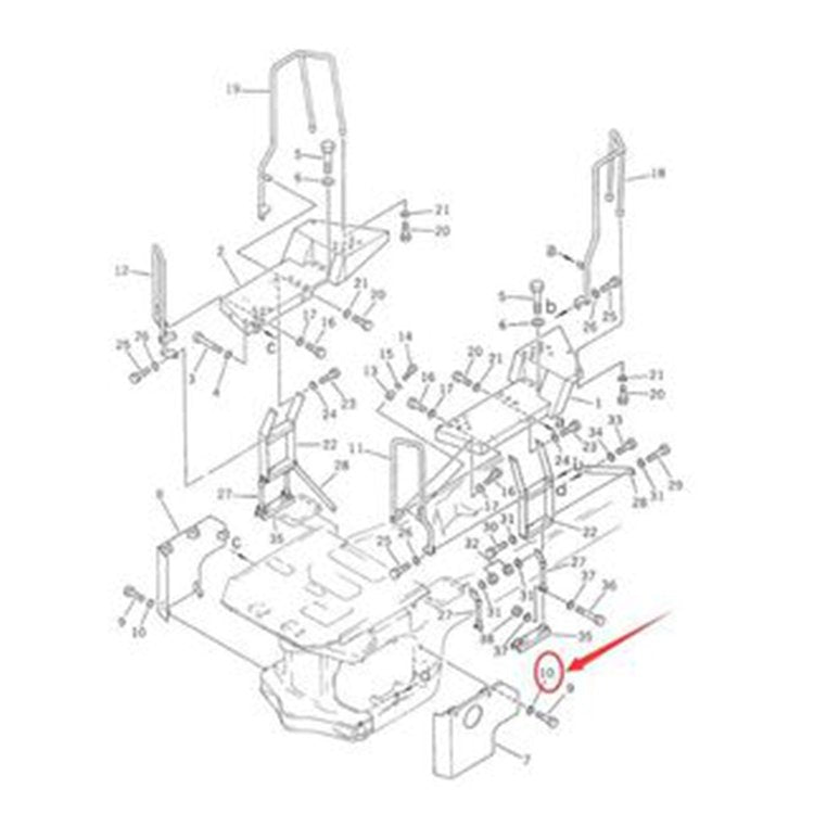 Seal 423-33-11421 for Komatsu WA350-1 WA380-1 Wheel Loader