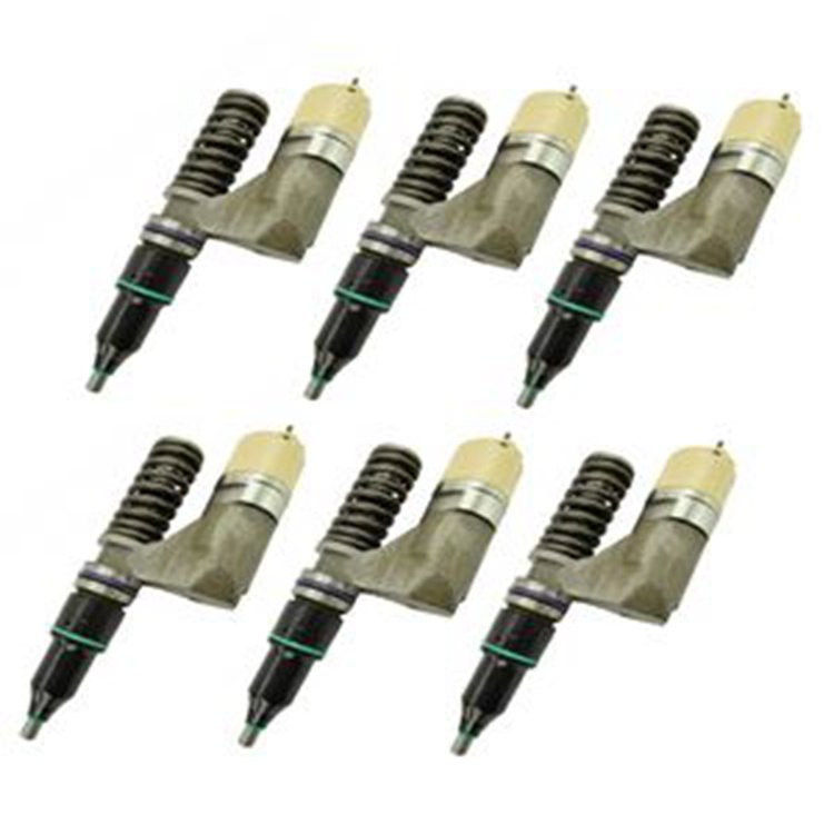 6 Pcs Fuel Injector 10R-0961 212-3465 for Caterpillar CAT Engine C-10 3176 3176C 3196 Challenger 65E 75D 85D